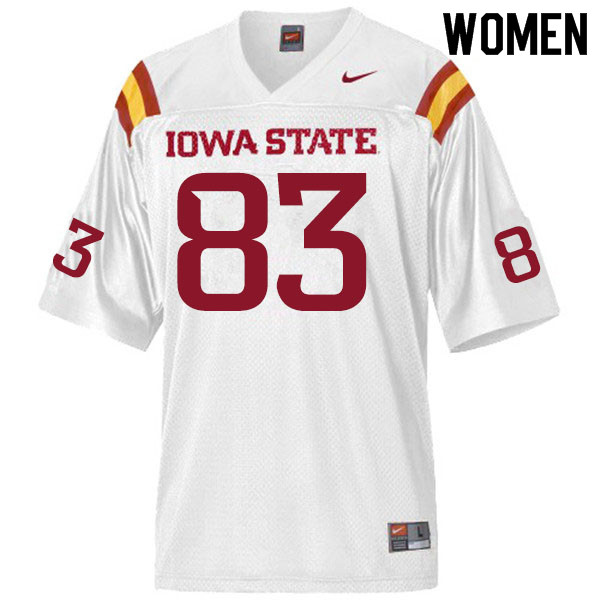 Iowa State Cyclones Women's #83 DeShawn Hanika Nike NCAA Authentic White College Stitched Football Jersey AD42L64UW